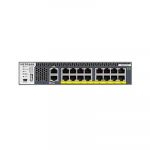 NETGEAR M4300-16X - Interruptor - L3 - Administrado - 16 x 100/1000/2.5G/5G/10GBase-T (PoE+) - montável em trilho - PoE+ (500 W)