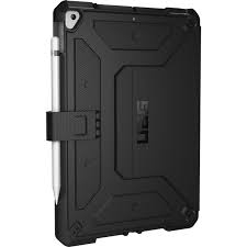 UAG Rugged Case for iPad 10.2-in (7/8 Gen, 2019/2020) - Metropolis Black - Capa flip cover para tablet - composto - preto - 10.2" - para Apple 10.2-inch iPad (7ª geração, 8ª geração)
