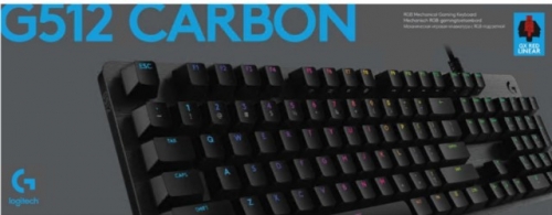  Teclado luz traseira Logitech Gaming G512 USB Padrão internacional americano interruptor: GX Red Linear carvão, 920-009370