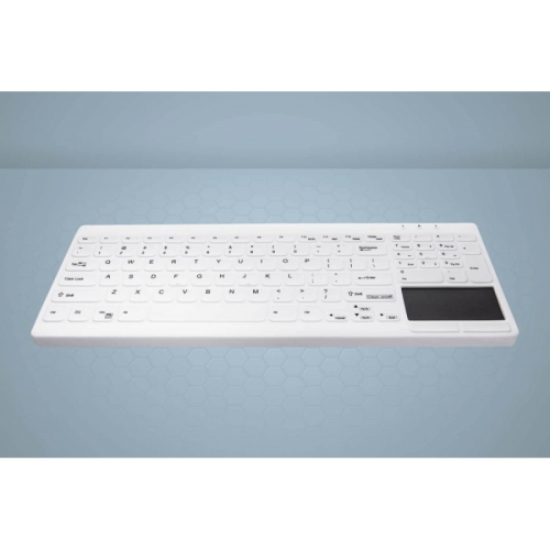 Active Key MedicalKey AK-C7412F - Teclado - hospital - com touchpad - lavável - USB - Espanhol - branco
