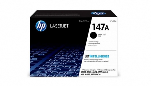 HP 147A - Preto - original - LaserJet - cartucho de toner (W1470A) - para LaserJet Enterprise M610, M611, M612, MFP M634, MFP M635, MFP M636