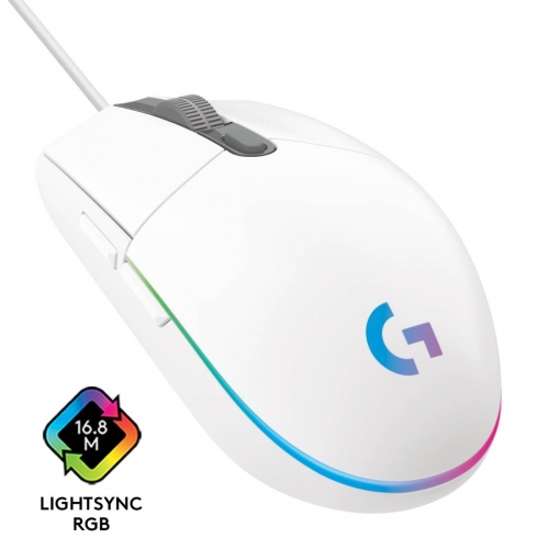 Rato Óptico Logitech G203 Lightsync RGB 8000DPI Branco