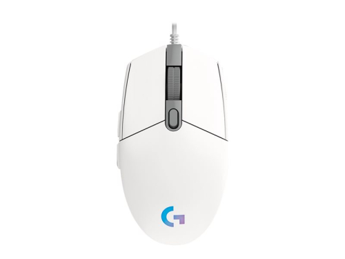 Rato Logitech Gaming Mouse G102 LIGHTSYNC para Mão direita óptico 6 botões com cabo USB branco 910-005824