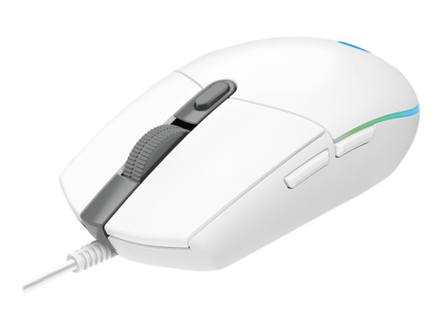 Rato Logitech Gaming Mouse G102 LIGHTSYNC para Mão direita óptico 6 botões com cabo USB branco 910-005824