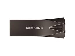 Samsung BAR Plus MUF-256BE4 - Drive flash USB - 256 GB - USB 3.1 Gen 1 - cinzento titã