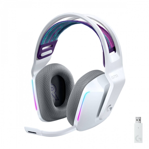Headset Logitech G733 Lightspeed Wireless RGB Gaming Branco