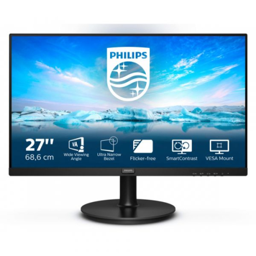 Monitor Philips 271V8L 27 polegadas VA FHD 75Hz Preto