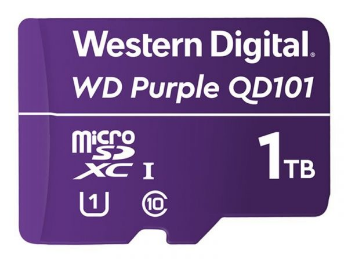 WD Purple WDD100T1P0C - Cartão de memória flash - 1 TB - UHS-I U1 / Class10 - microSDXC - púrpura