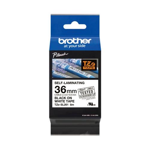 Fita de rotulagem Brother TZe-SL261 P-Touch 36 mm preta sobre branco 1 cassete(s) fita laminada