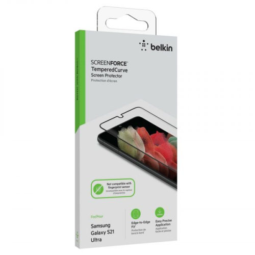 Belkin ScreenForce TemperedCurve - Protector de ecrã para telemóvel - vidro - para Samsung Galaxy S21 Ultra 5G