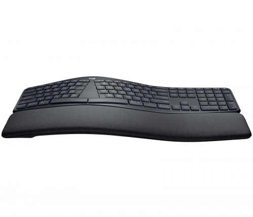 Teclado sem fios Logitech ERGO K860 2.4 GHz, Bluetooth 5.0 AZERTY Francês grafite
