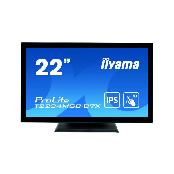 iiyama ProLite TF2234MC-B7X - Monitor LED - 22" (21.5" visível) - moldura aberta - ecrã de toque - 1920 x 1080 Full HD (1080p) @ 60 Hz - IPS - 350 cd/m² - 1000:1 - 8 ms - HDMI, VGA, DisplayPort - preto