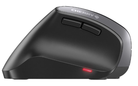 Rato vertical ergonómico para esquerdinos CHERRY MW 4500 LEFT óptico 6 botões sem fios 2.4 GHz receptor sem fio USB preto