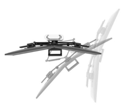 Kit de montagem Ergotron TRACE Tecnologia de Força Constante Patenteada  para 2 LCD  tamanho até 27