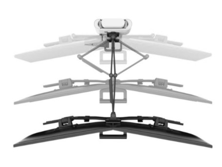 Kit de montagem Ergotron TRACE Tecnologia de Força Constante Patenteada  para 2 LCD  tamanho até 27