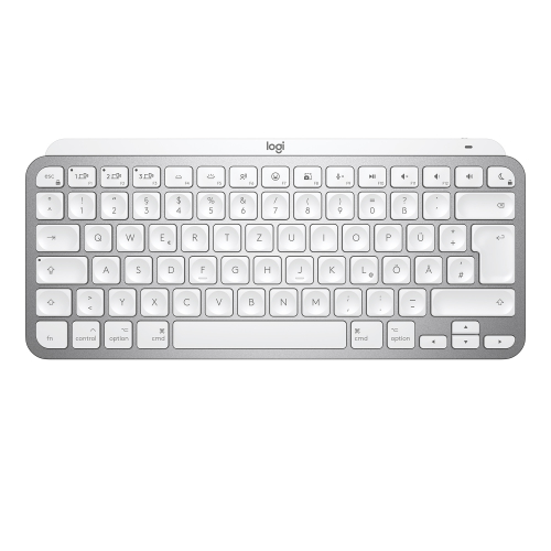 Logitech MX Keys Mini for Mac Teclado retroiluminação sem fios Bluetooth QWERTZ Suíço cinza pálido , 920-010521