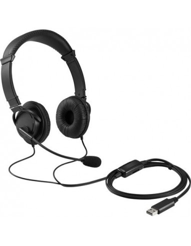 Kensington USB Hi-Fi Headphones - Auscultadores supra-aurais com microfonoe - no ouvido - com cabo - USB