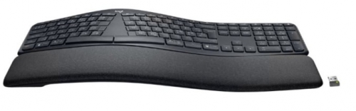 Teclado full size Logitech Ergo Series ERGO K860 for Business sem fios 2.4 GHz, Bluetooth 5.0 LE QWERTY Pan-Nórdico grafite