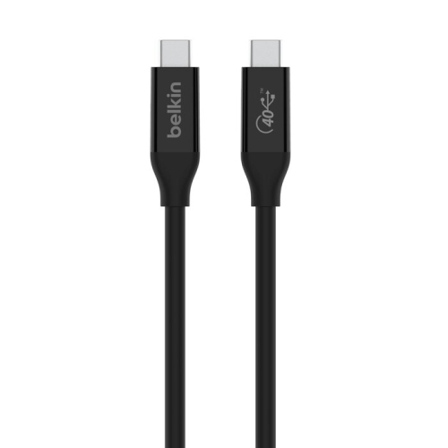 Belkin CONNECT - Cabo USB - 24 pin USB-C (M) para 24 pin USB-C (M) - USB 2.0 / USB 3.2 / USB4 / Thunderbolt 3 - 80 cm - Fornecimento de energia USB (100W)