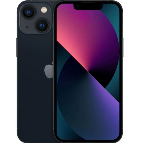 Apple iPhone 13 mini - 5G smartphone - SIM duplo / Internal Memory 128 GB - visor OLED - 5.4" - 2340 x 1080 pixeis - 2x câmaras traseiras 12 MP, 12 MP - front camera 12 MP - meia noite