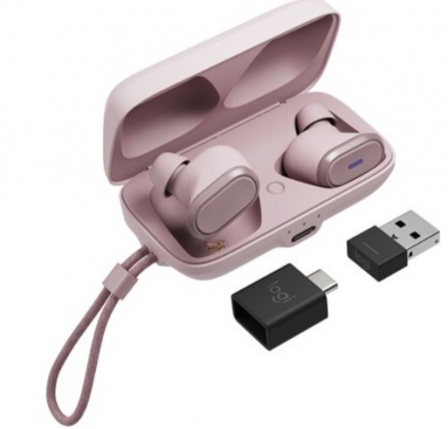 Auriculares sem fios rosa Logitech Zone True Wireless, 985-001090