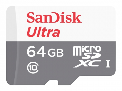 SanDisk Ultra Cartão de memória flash (adaptador microSDXC para SD Incluído) 64 GB UHS-I / Class10 microSDXC UHS-I , SDSQUNR-064G-GN6TA