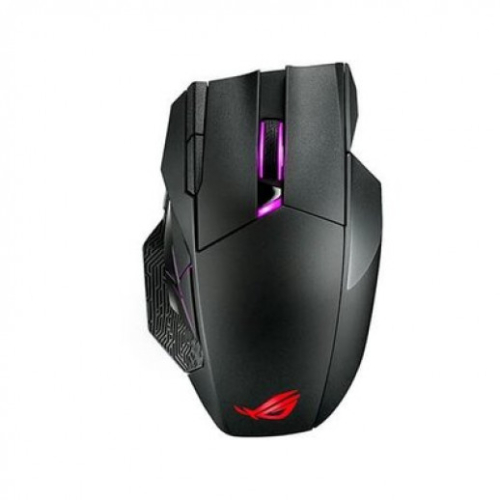 ASUS ROG Spatha X - Rato - para direita - óptico - 12 botões - sem fios, com cabo - USB, 2.4 GHz - preto
