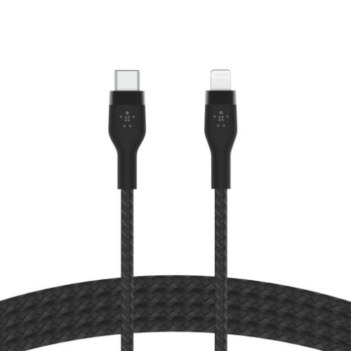 Cabo Usb Belkin CAA011BT3MBK Preto Belkin BOOST CHARGE Lightning 24 pin USB-C macho para Lightning macho ,3 m ,preto para Apple iPad/iPhone/iPod (Lightning)
