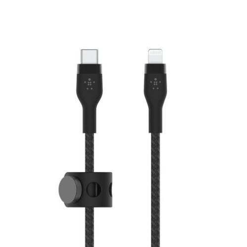 Cabo Usb Belkin CAA011BT3MBK Preto Belkin BOOST CHARGE Lightning 24 pin USB-C macho para Lightning macho ,3 m ,preto para Apple iPad/iPhone/iPod (Lightning)