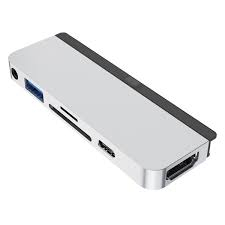 HyperDrive 6-in-1 USB-C Media Hub - Estação de engate - USB-C - HDMI - para Apple 10.9-inch iPad Air (4th generation, 5th generation), 11-inch iPad Pro (1st generation, 2nd generation, 3rd generation), 12.9-inch iPad Pro (3rd generation, 4th generati