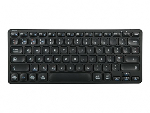 Targus Teclado compacto, multi-dispositivo, antimicrobiano sem fios Bluetooth 5.1 QWERTY Reino Unido preto B2B , AKB862UK