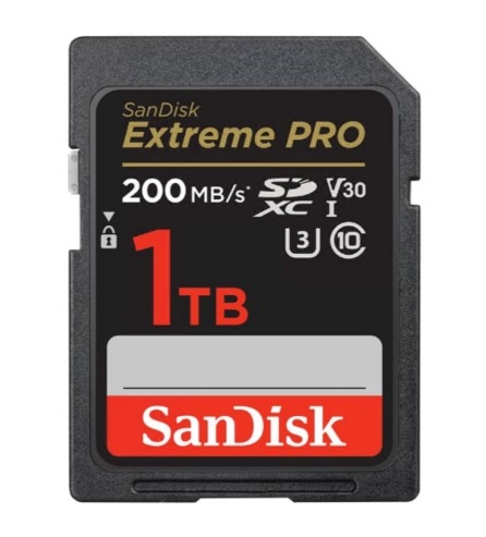 Cartão de memória flash 1 TB Video Class V30 / UHS-I U3 / Class10 SDXC UHS-I SanDisk Extreme Pro SDSDXXD-1T00-GN4IN