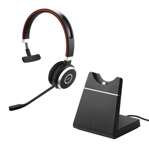 Jabra Evolve 65 SE UC Auscultadores sem fio com suporte de carregamento 7429158 Preto