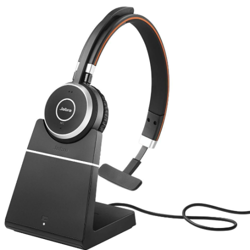 Jabra Evolve 65 SE UC Auscultadores sem fio com suporte de carregamento 7429158 Preto