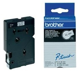 Fita Brother TC201A  Preto em branco  Rolo (1,2 cm x 7,7 m) 10 cassete(s) 