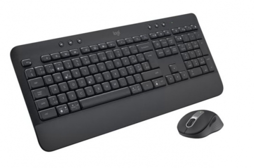 teclado e rato Logitech Signature MK650 Combo for Business sem fios - 2.4 GHz, Bluetooth LE - AZERTY - Bélgica - grafite