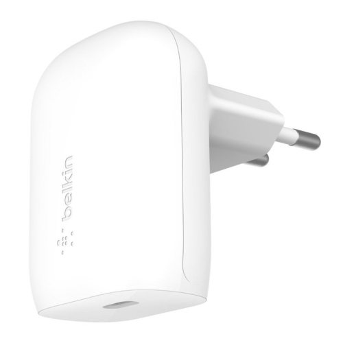 Belkin BOOST CHARGE - Adaptador de alimentação - tecnologia PPS - 30 Watt - 3 A - Fast Charge, PD 3.0 (24 pin USB-C) - branco
