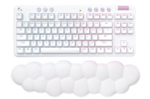 Teclado Logitech G G715 sem fios Bluetooth, 2.4 GHz AZERTY Francês Tactile branco, 920-010459