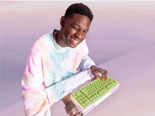 Teclado Logitech G G715 sem fios Bluetooth, 2.4 GHz AZERTY Francês Tactile branco, 920-010459