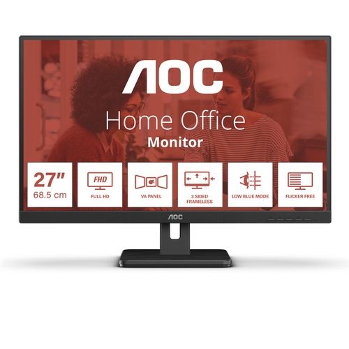Monitor AOC Essential-line 27E3UM/BK 27 polegadas Full HD preto