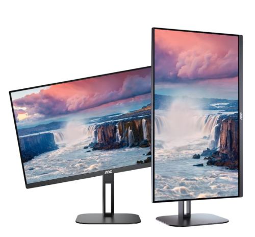 Monitor LED 27" AOC Q27V5N/BK V5 2560 x 1440 QHD 75 Hz VA 300 cd/m² 4000:1 4 ms 2xHDMI, 2xDisplayPort  altifalantes  preto opaco