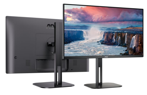 Monitor LED 27" AOC Q27V5N/BK V5 2560 x 1440 QHD 75 Hz VA 300 cd/m² 4000:1 4 ms 2xHDMI, 2xDisplayPort  altifalantes  preto opaco