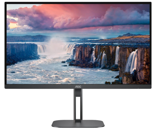 Monitor LED 27" AOC Q27V5N/BK V5 2560 x 1440 QHD 75 Hz VA 300 cd/m² 4000:1 4 ms 2xHDMI, 2xDisplayPort  altifalantes  preto opaco
