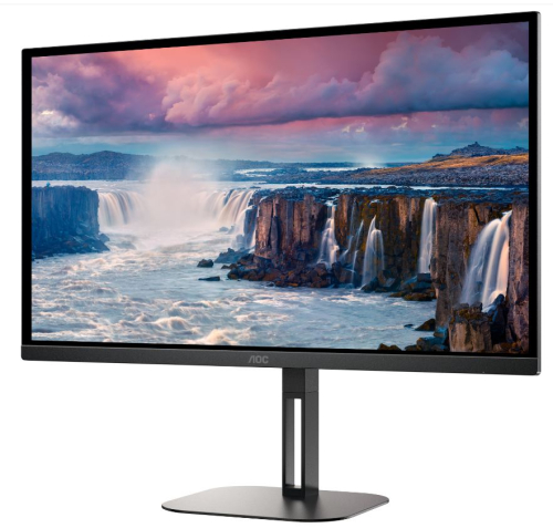 Monitor LED 27" AOC Q27V5N/BK V5 2560 x 1440 QHD 75 Hz VA 300 cd/m² 4000:1 4 ms 2xHDMI, 2xDisplayPort  altifalantes  preto opaco