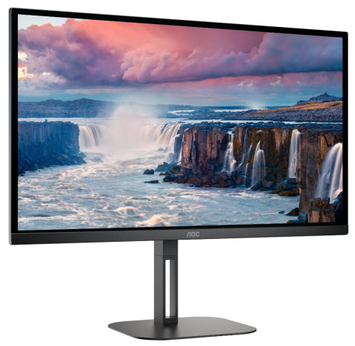 Monitor LED 27" AOC Q27V5N/BK V5 2560 x 1440 QHD 75 Hz VA 300 cd/m² 4000:1 4 ms 2xHDMI, 2xDisplayPort  altifalantes  preto opaco
