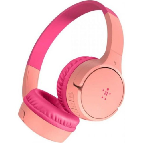 Belkin SoundForm Mini - Auscultadores supra-aurais com microfonoe - no ouvido - com cabo - macaco de 3,5 mm - rosa