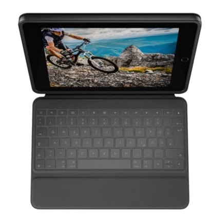 Teclado Logitech Rugged Folio Apple Smart connector QWERTY Nórdico grafite, 920-011205