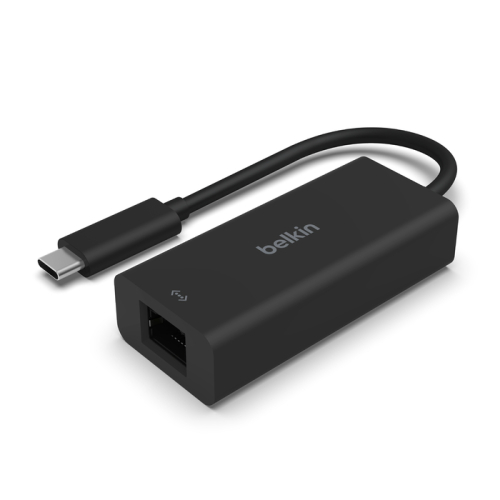Adaptador de rede Belkin CONNECT USB-C Gigabit Ethernet de 10M/100M/1G/2.5 - preto
