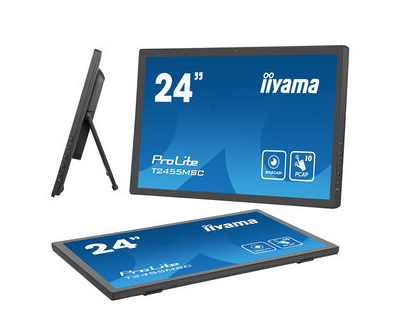 IIYAMA  ProLite T2455MSC-B1 Monitor LED 24" (23.8" visível) - ecrã de toque  Full HD (1080p)  HDMI, DisplayPort, USB altifalantes  Preto Opaco