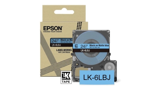 Etiqueta para Impressão Epson  Matte Blue/Black 24mm LK-6LBJ